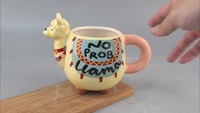 Tasse d'alpaga de dessin animé 3D personnalisée tasse à eau en céramique peinte créative cadeau d'anniversaire souvenir de grande valeur