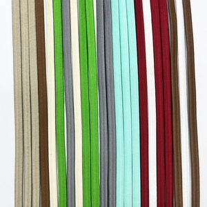 210 Colors in Stock Factory Wholesale 4/5/7mm Plain Color Polyester Latex <strong>Elastic</strong> Flat <strong>String</strong> Rope for Shoes - Product Image 3