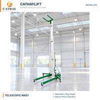 Lève-charge manuel Cathaylift en alliage d'aluminium avec câble en acier, capacité 280-340 kg, hauteur de levage 3,5-7,9 m