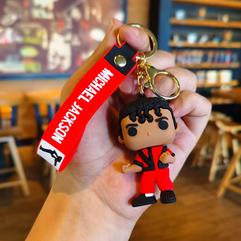 Michael Jackson Music Idol Doll Machine Keychain PVC
