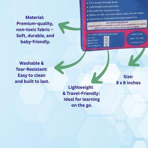 Libro de tela de verduras KIDOGEN para niños, juguete educativo suave de 30cm para niños de 0 a 4 años, material de aprendizaje temprano - Product Image 4