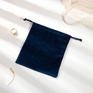 Bolsas de Terciopelo Personalizadas al por Mayor para Regalos de Boda, Bolsitas de Joyería Elegantes de Color Negro - Product Image 2