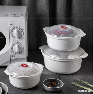 Hot Sale Super Heat Resistant Nontoxic Oven PP Plastic Round Microwave Bowl Sets with Lid