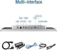 Nouvel écran tactile industriel intégré haute résolution de 15,6 pouces, panneau avant IP65, boîtier métallique robuste argenté