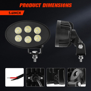 Lampe de travail LED durable <span class=keywords><strong>New</strong></span> <span class=keywords><strong>Holland</strong></span> ECE R10 pour tracteur et machines agricoles, résistante aux chocs, IP68, projecteur rotatif horizontal - Product Image 6