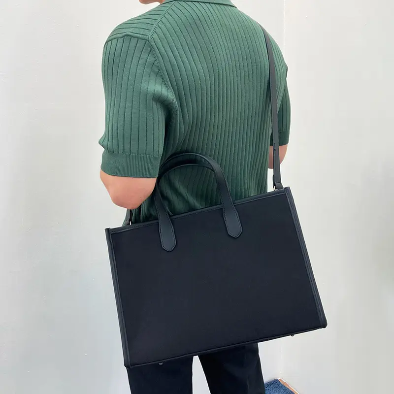 Canvas tote bags for men's wholesales sling handbags plain man/women hand bags leather custom logo shoulder bag men crossbody