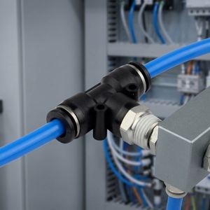 Raccord pneumatique en T YIIDNN à connexion rapide, filetage mâle, connecteur de tuyau d'air, tube en plastique et métal pour tuyauterie pneumatique, garantie 1 an - Product Image 3