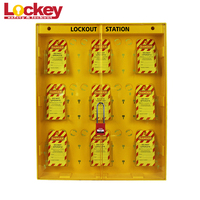 Station de verrouillage et d'étiquetage de sécurité Lockey Combination Big Loto, en matériau PC durable, station de cadenas à 60 cadenas avec couvercle, à clé