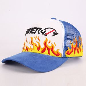 Gorras de béisbol de gamuza con logotipo bordado unisex, gorras de camionero deportivas con bordado de 5 paneles personalizadas de alta calidad - Product Image 3