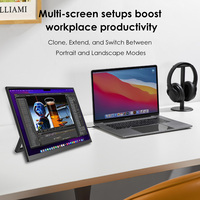 Moniteur portable Full HD tactile IPS de 15,6 pouces avec haut-parleur intégré pour ordinateurs portables et smartphones - Pour la série professionnelle