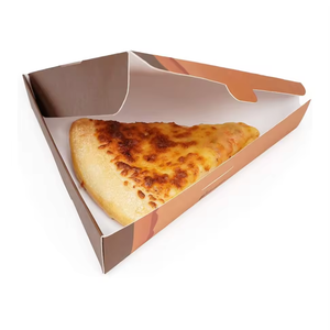 Boîte à pizza en papier |   Coupelles à emporter plates et pliables de 9/10/12 pouces |   Résistant à la graisse et imprimable, logo OEM - Product Image 1