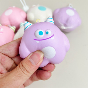 Cartoon Cute Pointed-Horn Little Monster Slow-<b>Rebound</b> Squishy Stress-Relief PU Simulation Bread Gift Toy Pendant Unisex All Ages - Product Image 3