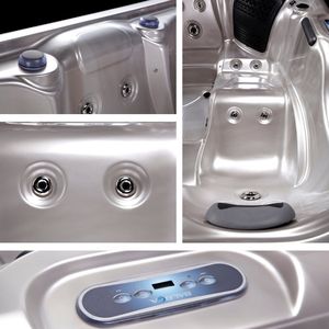 선란스 아크릴 온수 욕조 (3.0HP 펌프 및 LED 조명 포함) - 야외 수영 스파 및 스파 욕조 휴식용 - Product Image 3