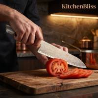 Couteau de chef Kitchenbliss Razor Sharp de 8 pouces, acier Damas 33 couches, cœur en acier VG10, couteau de cuisine pour la cuisson et les cadeaux