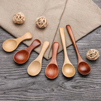 En gros En Vrac Pas Cher Petit Thé Mini Solide Fait À La Main Soupe Acacia Cuillère En Bois pour Confiture Espresso Cuillère En Bois Cuillère