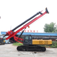Pileur de poteaux à vis de 30 m DR-150 à vendre |   Machine de pose de pieux hydraulique avec moteur Cummins
