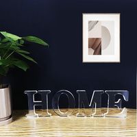 Caractères en acrylique transparent 3D, lettres en cristal poli pour les murs de bureaux professionnels et l'identité d'entreprise