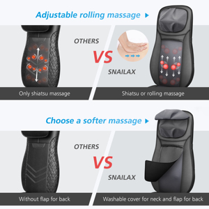 Coussin de massage chauffant électrique pour <span class=keywords><strong>siège</strong></span> de voiture, best-seller en gros, pour le dos et le <span class=keywords><strong>shiatsu</strong></span> corporel - Product Image 4