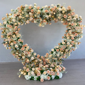 Arreglo de Arco Metálico de Lujo con Flores Artificiales y Follaje Verde para Decoración de Eventos, Ceremonias de Boda y Fiestas, con Arco Floral de Rosas - Product Image 4