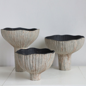 Florero alto gris moderno cerámica minimalista para bodas decoración del hogar Mesa Mini cerámica porcelana nórdica rústica - Product Image 1