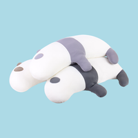 Peluche Panda Cartoon Super Douce OEM ODM en Gros, Coussin à Câliner Brodé Effet Rafraîchissant, Poupée en Peluche Apaisante en Nylon