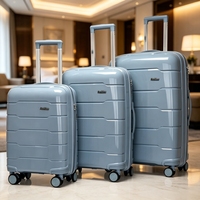 Ensembles de bagages en PP 20, 24 et 28 pouces, valises à roulettes avec serrure TSA et roues universelles à 360 degrés