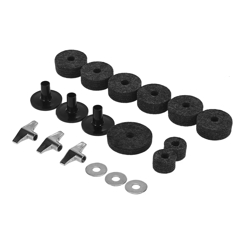 Set di accessori per batteria 18 pezzi Set di supporti per piatti feltri Hat Hat Clutch feltri coppetta coppetta feltri cembali dadi alari Kit di ricambio per batteria