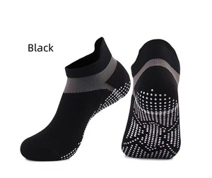 Chaussettes de Pilates pour femmes à taille haute, antidérapantes, en coton tricoté, avec revers, pour <span class=keywords><strong>barre</strong></span>, yoga, sport d'intérieur, jeunes, imprimé numérique - Product Image 4