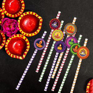 Nuevos regalos del Festival <span class=keywords><strong>de</strong></span> los faroles indios, pajitas <span class=keywords><strong>de</strong></span> <span class=keywords><strong>papel</strong></span> desechables y accesorios <span class=keywords><strong>de</strong></span> decoración <span class=keywords><strong>de</strong></span> Diwali, vajilla y decoraciones para fiestas - Product Image 3