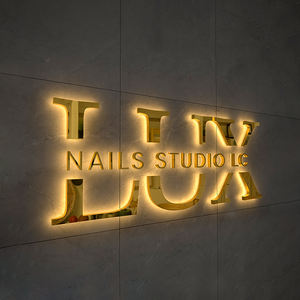 Acrílico café 3D al aire libre carta signo publicidad señalización tablero personalizado Metal LED Logo signo para tienda - Product Image 2