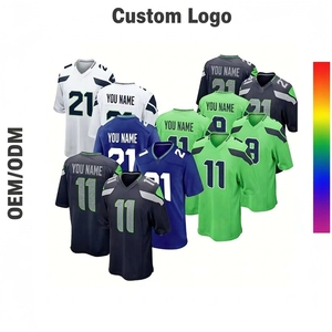 Maillots de football américain personnalisés pour hommes de qualité supérieure, brodés et cousus, vêtements de sport avec logos, style rétro - Product Image 1