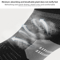 WRELS Chaussettes de sport en maille ventilée et extensible, chaussettes de sport sans couture, confortables, pour la course en plein air, le cyclisme, chaussettes de compression