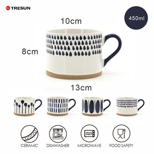 ไอเดียสินค้าใหม่แก้ว2025สไตล์นอร์ดิกแก้วกาแฟทรงตรงพอร์ซเลนแก้วชาสีฟ้าแดงแก้วเซรามิก - Product Image 3