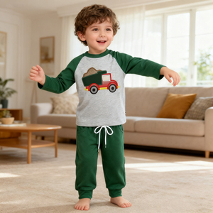 Bán Buôn Purosun Chàng Trai Quần Áo Set Với Tùy Chỉnh In Gia Đình Phù Hợp Với Trang Phục Túi Tee Áo Sơ Mi Trẻ Em Cậu Bé Mùa Hè Bông Quần Áo - Product Image 4