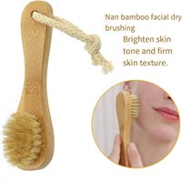Ensemble de brosses pour le corps naturel de haute qualité 6 pièces Kit de brossage à sec avec brosses de massage exfoliantes à long manche pour la douche et les soins de la peau