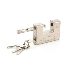 Cadenas blindé monobloc extra épais en fer antirouille avec double verrouillage à levier pour la sécurité des conteneurs et des entrepôts - Product Image 4