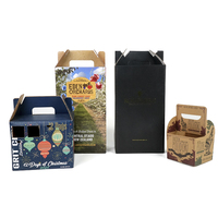 Caisse à vin écologique personnalisée pour 4 6 12 24 bouteilles boîtes à bière en matériaux recyclés pour les fêtes en plein air impression en relief