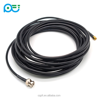 Câble de raccordement coaxial RF RG58 BNC mâle à angle droit vers BNC femelle 50 Ohm, câble d'extension BNC pour radio, oscilloscope et test