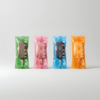 Sachet Plastique Transparent Soudure à Ailette Thermosoudable pour Glaces à l'Eau DIY Logo