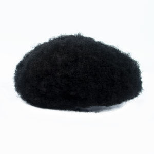 Système capillaire invisible ultra-fin en cheveux naturels, base pleine peau, postiche pour hommes, toupet afro bouclé crépu pour hommes noirs - Product Image 1