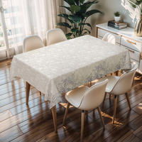 Nappes Blanches Allemandes RNPT pour Table Carrée avec Dos en PU, Nettoyage Facile, Résistantes aux Taches, Épaisseur 0,5 mm, pour Événements