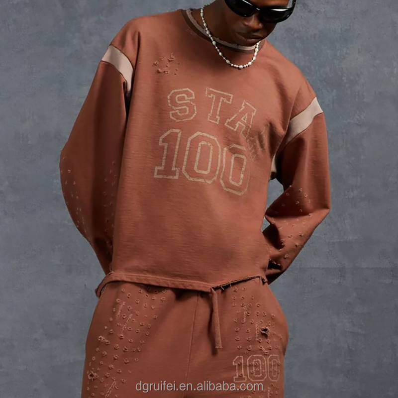 Heavyweight Oversized Printed Washed Tracksuit