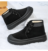 Nouvelles chaussures d'hiver pour hommes, bottes Martin, semelle épaisse antidérapante, bottes de neige, chaussures décontractées en coton doublées, confortables et chaudes pour l'extérieur