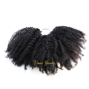 VMAE <span class=keywords><strong>Capelli</strong></span> Umani Vergini Afro Ricci a Doppia Faccia 100g, 62 Paia di <span class=keywords><strong>Extension</strong></span> per <span class=keywords><strong>Capelli</strong></span> Ricci con Cuticole Allineate - Product Image 3