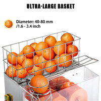 Boîtier commercial en acier inoxydable 120W presse puissante presse Orange presse-agrumes presse-agrumes