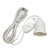 Douille universelle à vis de suspension E27 avec interrupteur adaptateur de support de prise de lampe convertisseur 3/5/8m de fil pour tube d'ampoules de lampe à maïs LED