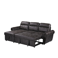Sofá cama clásico en forma de L, sofá seccional multifuncional plegable, muebles clásicos