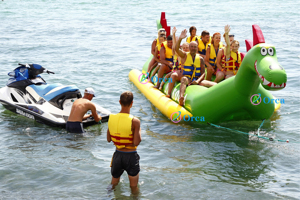 3 Têtes de <span class=keywords><strong>Monstres</strong></span> de Mer Grand Bateau Dragon Gonflable Tubes de Ski Nautiques à 3 Voies Banana Boat Drag Surfing Juegos Inflables - Product Image 5