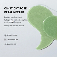 Masque Contour des Yeux Apaisant à l'Eau de Rose Marque Blanche – Vente en Gros, Patchs Apaisants Intensifs à l'Aloe Vera (60 pièces) – Soulagement des Rougeurs