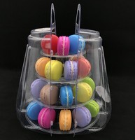 Tour à macarons miniature à 4 étages avec étui de transport